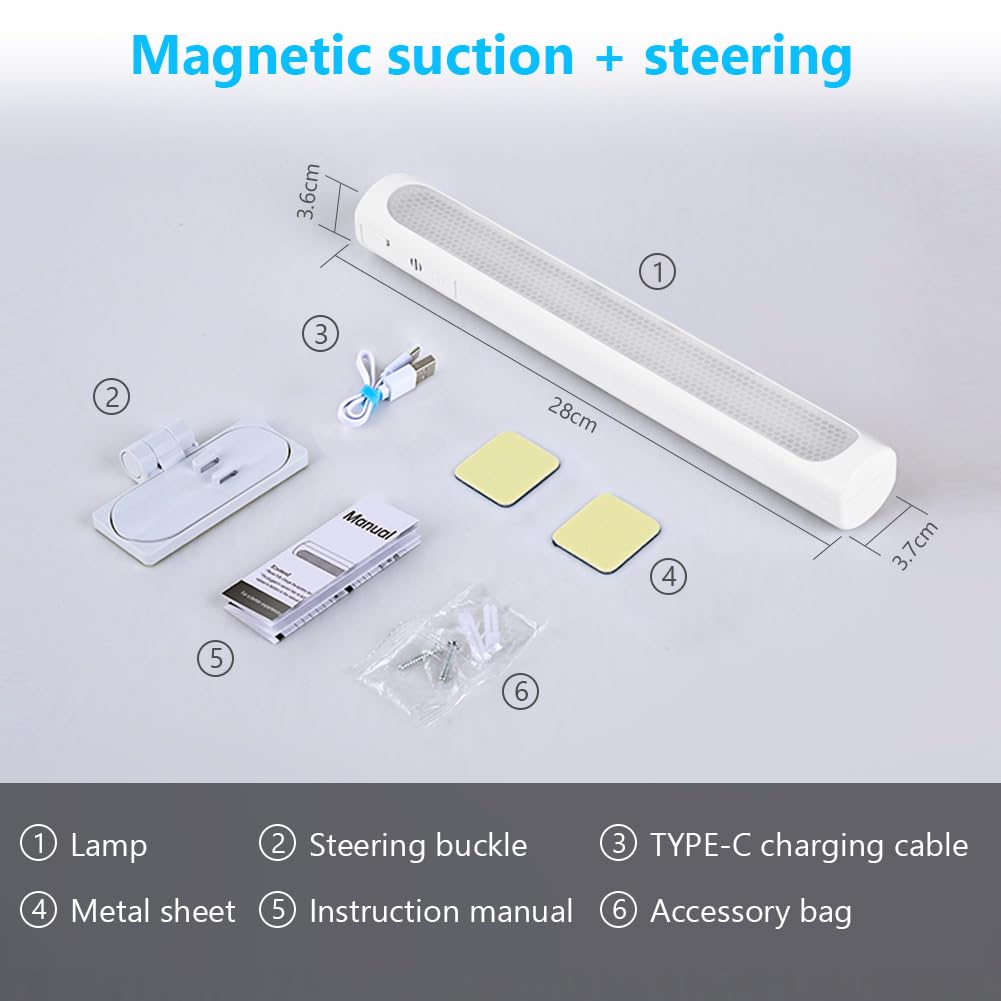 HOTUT Sans Fil Miroir Coiffeuse Led Pour Miroir, Rechargeable Lumières de Maquillage, Autocollant Lumière Coiffeuse Pivotant, avec Contrôle Tactile, pour Maquillage, Salle de Bain