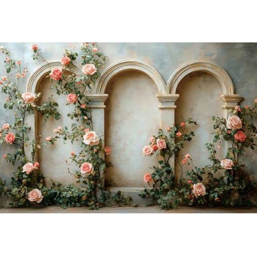 Toile de fond romantique fleurs grimpantes pour arche photo de mariage