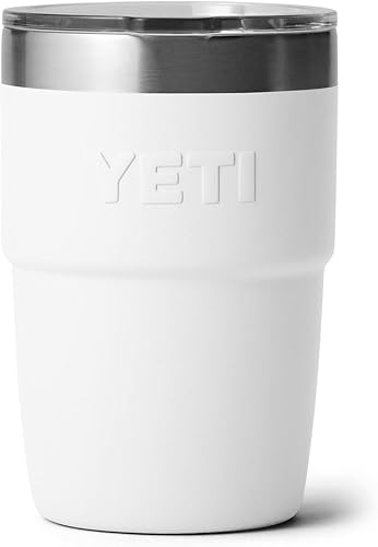 Miniatura 6 de YETI Rambler Taza de café aislada de 8 onzas con tapa, taza de café apilable de doble pared aislada al vacío, forro de cerámica DuraSip, diseño apto