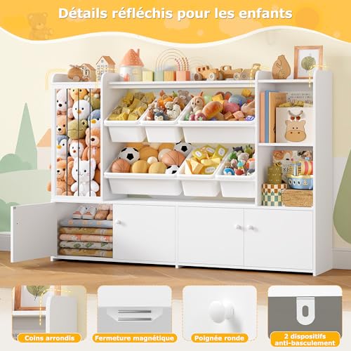Meuble Rangement Enfant 4-en-1 Montessori FOREHILL