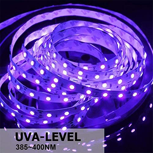 KKmoon Fita de luz ultravioleta Luzes de tira LED à prova d'água 16.4 pés 300 LEDs Luzes de corda L