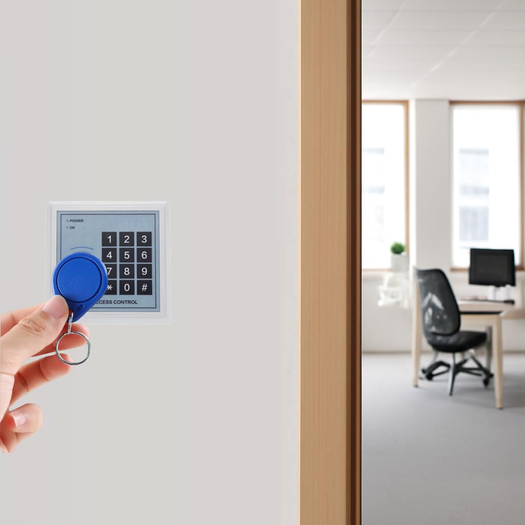 Lot de 100 porte-clés RFID 125 kHz - Cartes porte-clés en lecture seule compatibles avec EM4100/TK4100 - ABS durable et étanche pour systèmes de contrôle d'accès, maison, bureau, hôtel (100 porte-clés