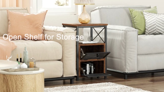 Amazon.com: VECELO Modern Night Stand, End Side Table with Storage