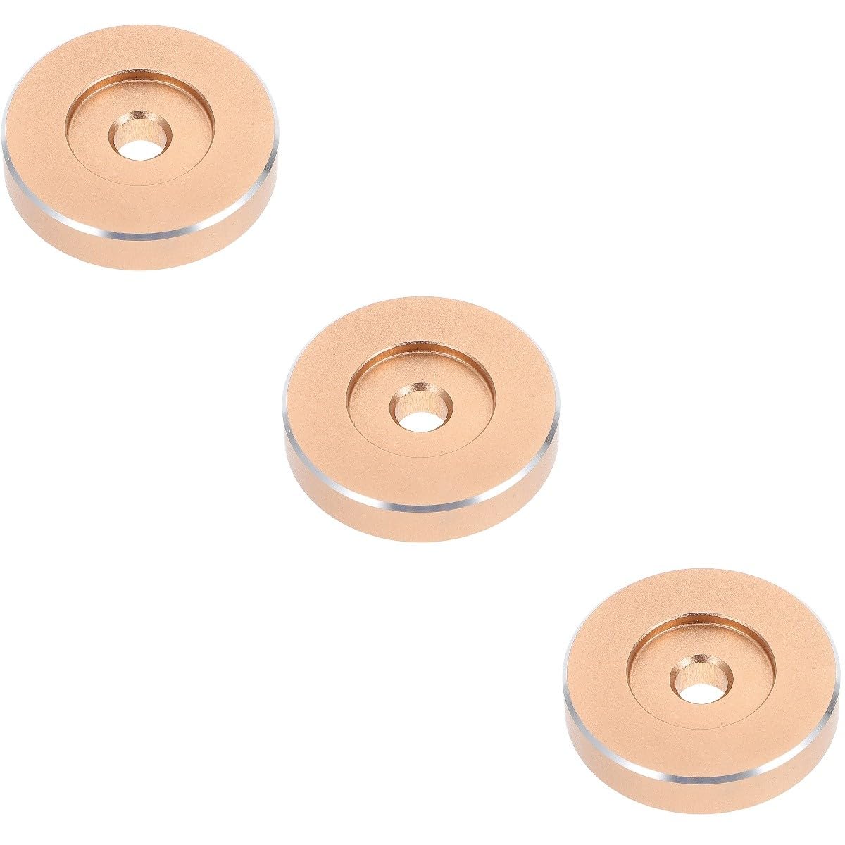 OSALADI Adattatore da 3 Pezzi 45 Giri/min per Giradischi in Vinile da 7 Pollici Accessorio in Metallo per Eccentricità Ridotta al Minimo per Una Riproduzione Sostituzione