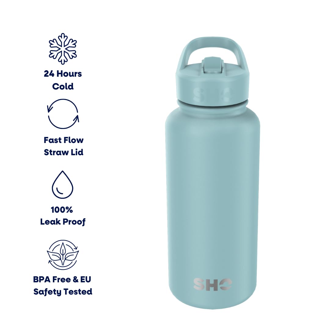 SHO Guzzler Water Bottle with Straw Lid - Image 2