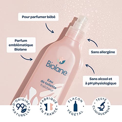 BIOLANE - EAU DE TOILETTE FRAICHEUR - Parfume Bébé après la Toilette - Odeur Délicate et Fraiche pour Fille et Garçon - Spray de 200 ml - Fabriqué en France - Image 4