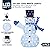 JOIEDOMI 3 Pcs 3D Christmas Collapsible Snowman Yard Light 270 Pre-Lit LED Cool White Lights for Indoor Outdoor Garden Holiday Décor, Xmas Event Decoration, Christmas Eve Night, Blue Scarf