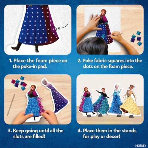 Image of Skillmatics Poke-in Art - Disney Frozen - Wooden Craft Kit for Kids, Creative Activities, Gifts for 4 5 6 7 8 9 Year Old Girls Includes Elsa and Anna