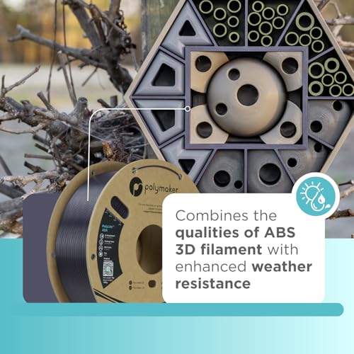 Image of Polymaker ASA Filament 1.75mm Dark Purple, 1kg ASA 3D Printing Filament, Heat & Weather Resistant - ASA 3D Printer Filament Perfect for Printing Outdoor Functional Parts