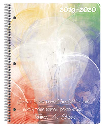 Dated Middle or High School Student Planner 2019-2020 Academic Year, 8.5x11 inch Matrix Style Datebook with Telluride Lighbulb Cover