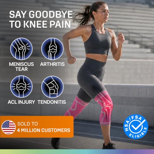 Image of Modvel 2 Pack Knee Brace for Women - Knee Support for Walking, Knee Compression Sleeves for Pain Relief, Knee Sleeves for Women, Knee Brace for Sports, Workouts & Arthritis