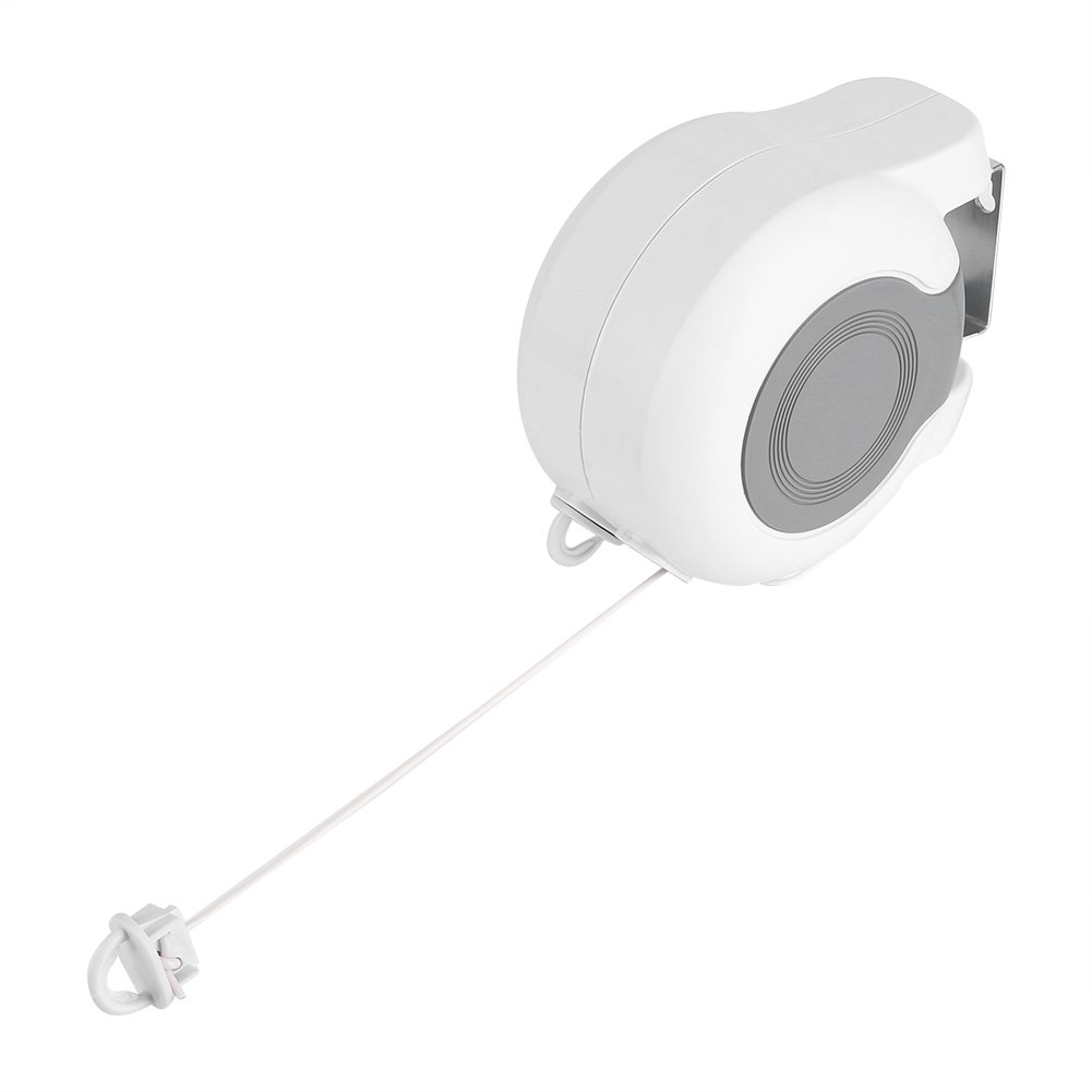 Estink Tendedero Retráctil de Pared por Cuerda, Doble Cuerda para Interior y Exterior, Secador de Ropa Plegable Ahorra Espacio para Balcón Baño Lavandería