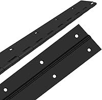 AODESTINY 2Pcs 20" Heavy Duty Black Piano Hinges, 2" Wide Stainless Steel Continuous Hinges with Holes for Doors, Cabinets, Tool Boxes, Furniture