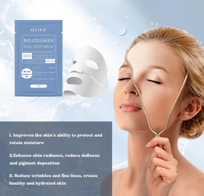Biodance Collagen Mask,Collagen Face Masks Bio-collagen Deep Hydrating Mask,Bio Collagen Real Deep Face Mask For Improving Firming,Moistur,Elasticity,Wrinkle(4Pcs) - Image 4
