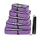 Produktbild Reisetasche Verpackung Würfel Taschen 6 Stück Set Mesh Gepäck Veranstalter für Reisen oder zu Hause Lagerung für Reisegepäck Organizer Bag (Color : Purple, Size : Free Size)