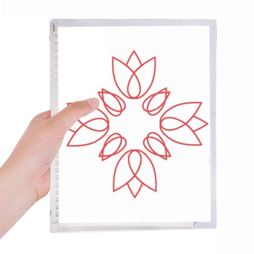 Carnet de notes en spirale rechargeable motif fleur cahier A5 - 5