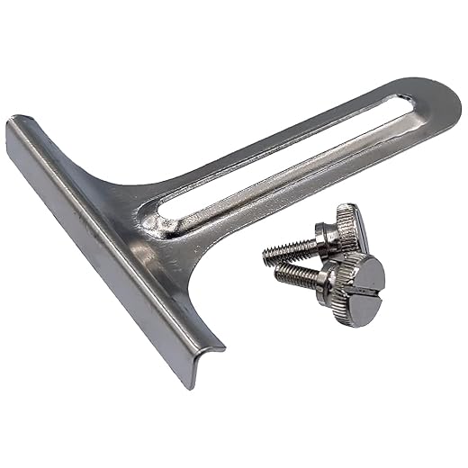 Universal Sewing Machine T Gauge – Durable Steel Sewing Edge Guide That Fits Most Makes & Models of Industrial & Home Sewing Machines – Includes 1 Steel T-Gauge Guide & 2 Screws