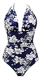 B2prity Women's One Piece Swimwear Backless Tummy Control Monokini Swimsuits (5, 2XL)