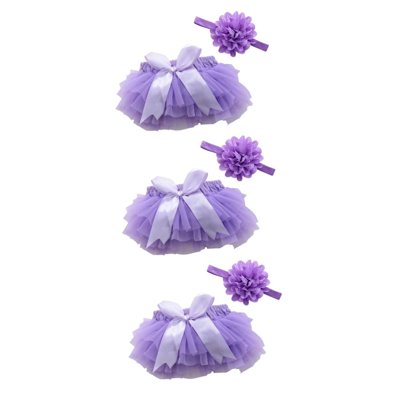 LIFKOME 3pezzi Tutu Skirt e Cappellino per Neonate Costume Fotografico per Compleanno Tulle s Accessorio per