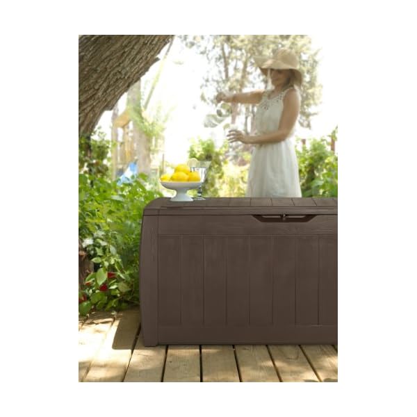 Keter Hollywood Kofferraum Aufbewahrungsbox, Braun, 270L, 117,5 x 45 x 57,3 cm – Bild 8