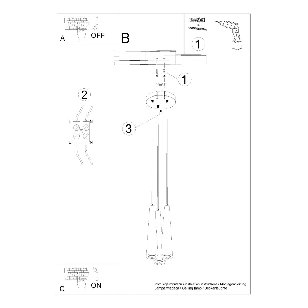 Sollux GU10 Pendelleuchte Pendelleuchte Esstisch Hängeleuchten & Pendelleuchten Deckenlampe Hängend Lampe Esstisch Hängend Esstisch Pendelle
