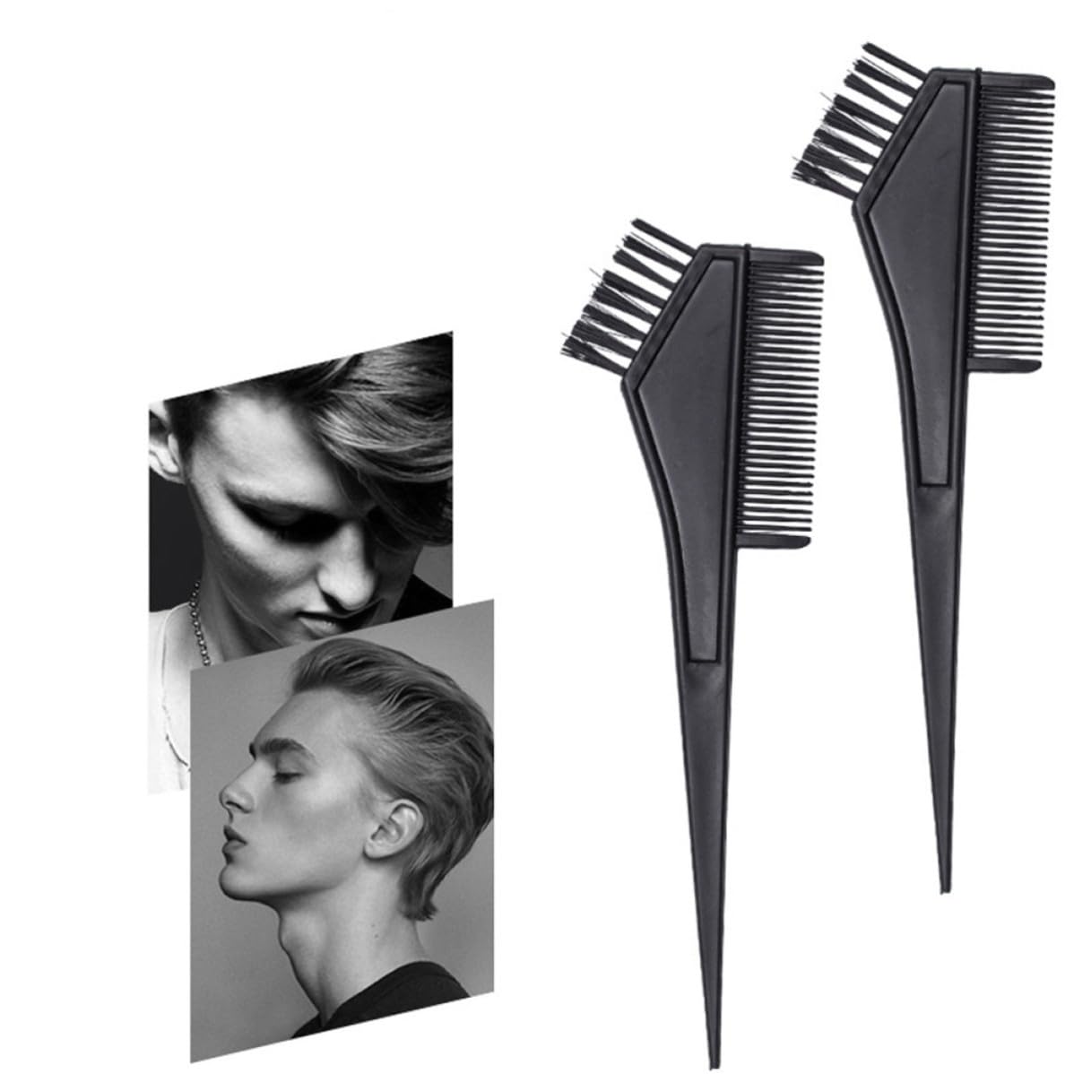 50pcs Multi-functional Hair Cutter Trimmer Comb with Plastic Material and Shielded Razor Feature for Hairdressing Use Portable Hair Salon Cutting Comb Brush