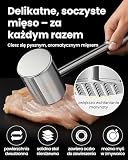 Brendo Premium Tłuczek do Mięsa ze Stali Nierdzewnej | Dwustronny z Płaską i Zębatą Powierzchnią | Do Wszystkich Rodzajów Mięsa | + eBook z Przepisami | Można Myć w Zmywarce | Tłuczek do Kotletów