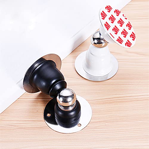 Batente de porta magnético autoadesivo mini ultra curto de aço inoxidável montado na parede com para