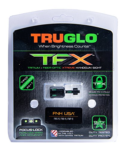 Image of TRUGLO TFX Handgun Sight | Durable Shock-Resistant Compact Brightly Glowing Tritium & Fiber-Optic Xtreme Day /Night Sight for Handguns