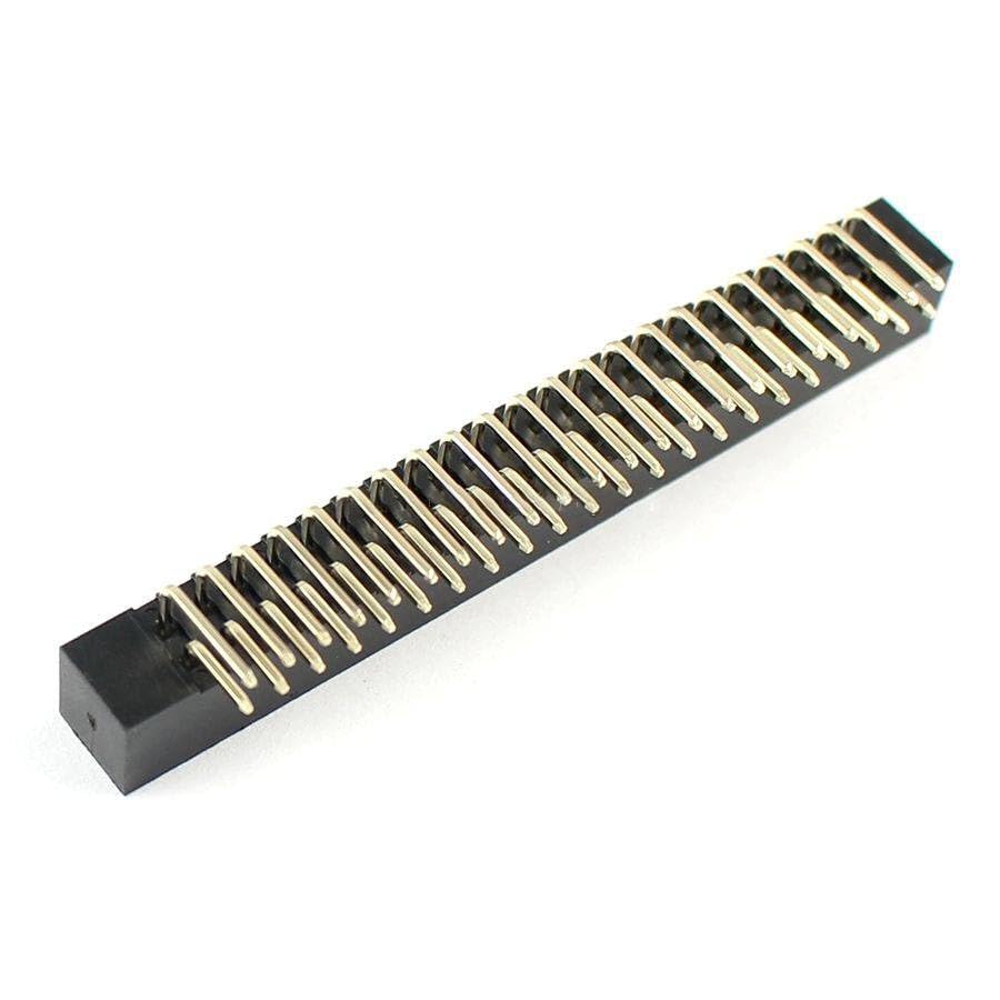 Generic 100 Pcs 2mm 2x22Pin 44 Pin Right Angle Male Shrouded IDC Box Header Connector