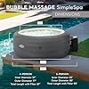 INTEX 28483E SimpleSpa Inflatable Hot Tub 4 Person Bubble Massage Spa: Includes Insulated Cover – Built-in QuickFill Inflation – Soothing Jets – 77" x 26"
