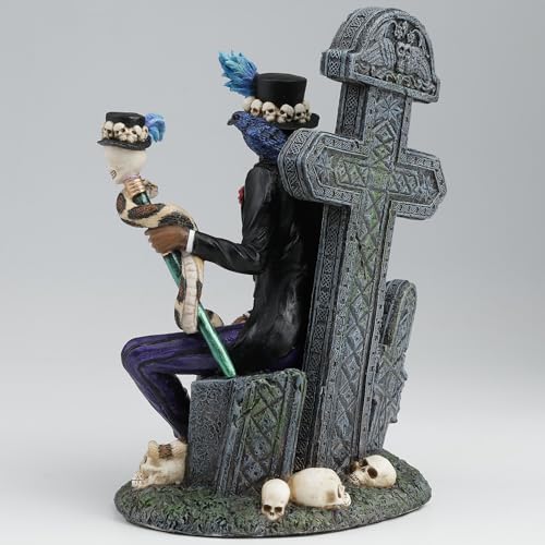 Estatua de Poliestireno pintada a mano Baron Samedi 7.5 pulg miniatura 4