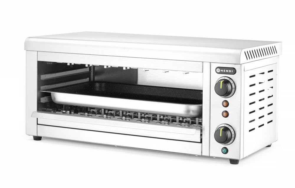HENDI Salamandra elettrica professionale, quarzo infrarosso, GN 1/1, 230V, 3645W, 689x397x(H)318mm, acciaio inox