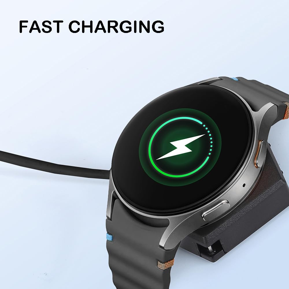 KETOPKIN Keychain Charger for Samsung Galaxy Watch Ultra/7/6/6 Classic/ 5/5 Pro/4/4 Classic/3/Active/Active 2 Charging Dock for Galaxy Watch FE 40mm (Black)