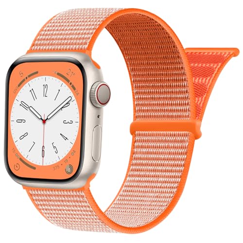 SNBLK Sport Nylon Loop Band Compatible with Apple Watch Bands for Women Men 40mm 41mm 42mm 44mm 45mm 46mm 49mm 38mm, Breathable Braided Stretchy Strap for iWatch SE Series 11/10/9/8/7/6/5/4/