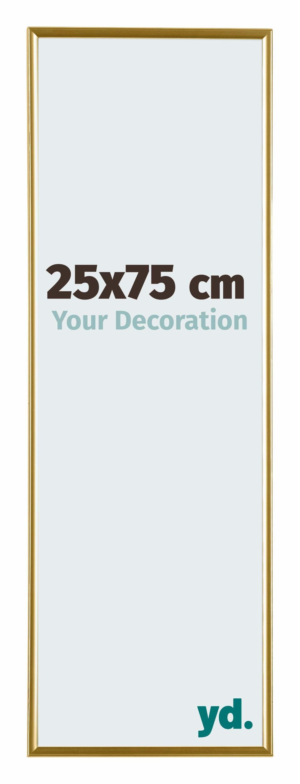 Your Decoration - Picture Frame 25x75 cm - Gold - Decorative Wall Frame in Plastic with Antireflection - Frame 25x75 - Evry — image 1
