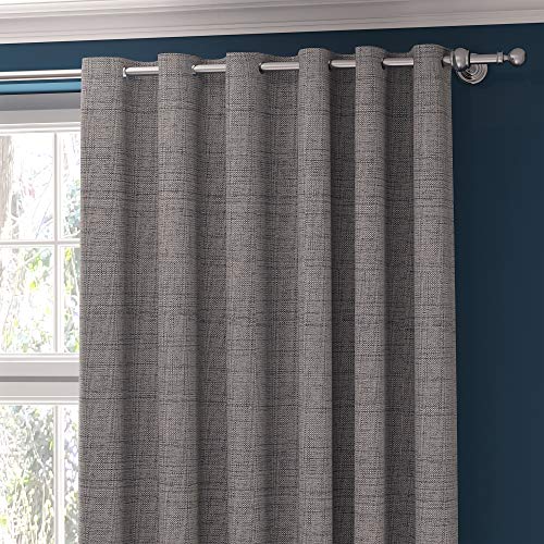 Curtains Faux Linen, Thermal Insulated, 3 Pass 100 % Blackout Eyelet Curtains, (2 Panels) Window Curtains/Panels/Drapes - Image 3