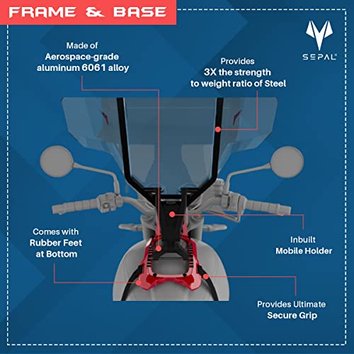 Image of All Weather Protection Shield for Riders and Bikers | 5 MIN Installation | AERODYNAMIC Design | FITS ANYTYPE of Motorcycle