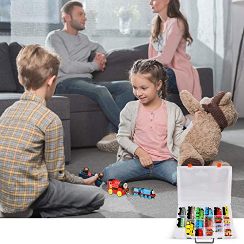 ALCYON Toy Storage Case Compatible with Thomas & Friends MINIS Engines/for Mini Brands Toys Series 1 2 3 4 /for Disney Doorables Collectible Mini Figures/for Mini Mart and More (Box Only)-White - Thumbnail 7