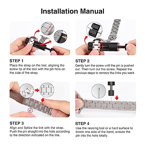 Image of STIROLL Thin Replacement Band Compatible for Apple Watch 38mm 40mm 41mm 42mm(Series 11 10), Stainless Steel Metal Wristband Women Men for iWatch Ultra SE Series 9 8 7 6 5 4 3 2 1, Black