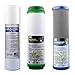 Gigesute Set di 3 elementi filtranti per acqua di ricambio per sistemi di purificazione ad osmosi inversa, elementi