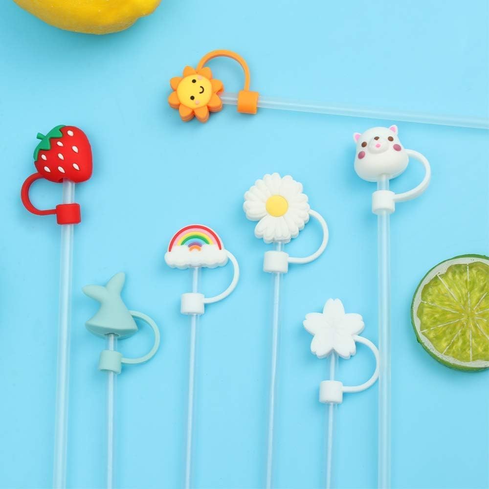 NKK Export- Reusable Cute Cartoon Straw Cap Cover Cap cute straw Cap Dust-Proof Drinking Straw Tips Lids Cover (Multi Colur) Pack of 4Pcs (B0D8WG194V) Amazon Price History, Amazon Price Tracker