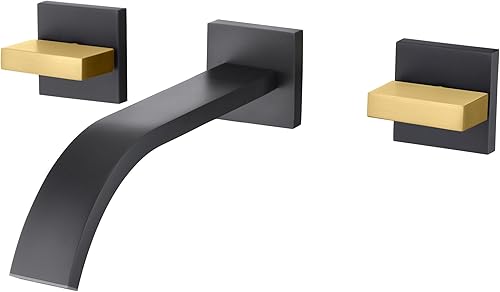 Miniatura 7 de sumerain Grifo de baño de níquel cepillado para montaje en pared con válvula áspera