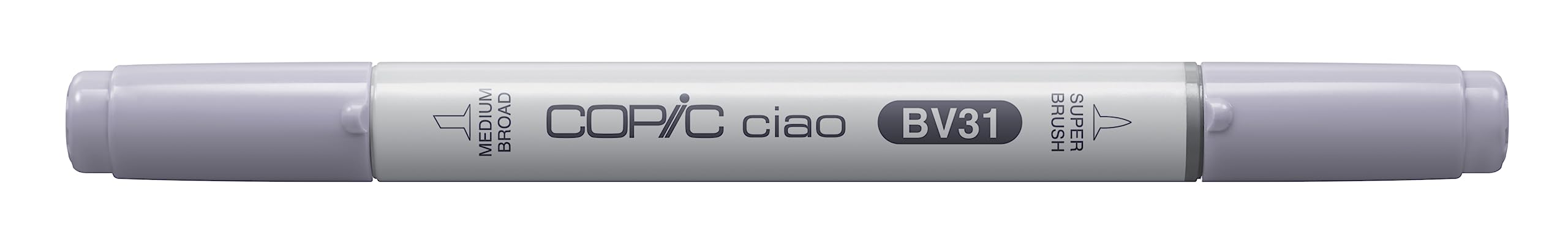 COPIC Ciao Coloured Marker Pen - (BV-31) Pale Lavender, For Art & Crafts, Colouring, Graphics, Highlighter, Design, Anime, Professional & Beginners, Art Supplies & Colouring Books