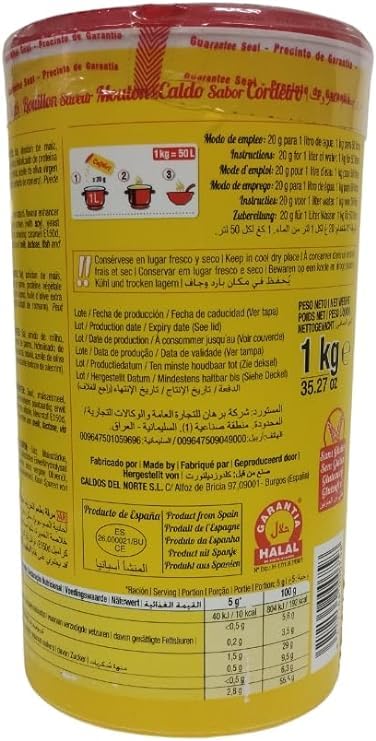 CALNORT Caldo de Cordero Deshidratado 1 Kg SIN GLUTEN