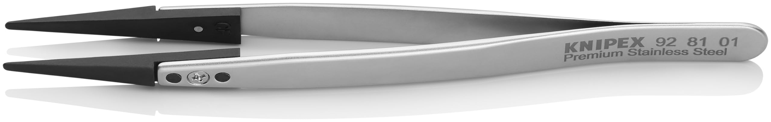 KNIPEX Pinzetta con punte intercambiabili ESD opacizzate 130 mm, 92 81 01