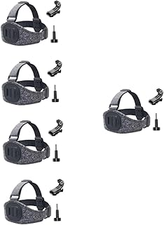 Gatuida 5 Conjuntos De Faixa De Cabeça Para Câmera De Ação Alça De Câmera Montagem De Cabeça De Câmera De Ação Mini Câmera De Ação Suporte De Webcam Suporte De Câmera Cabeça De
