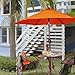 Blissun 7.5 ft Patio Umbrella, Yard Umbrella, Outdoor Market Umbrella with Push Button Tilt Crank, Orange