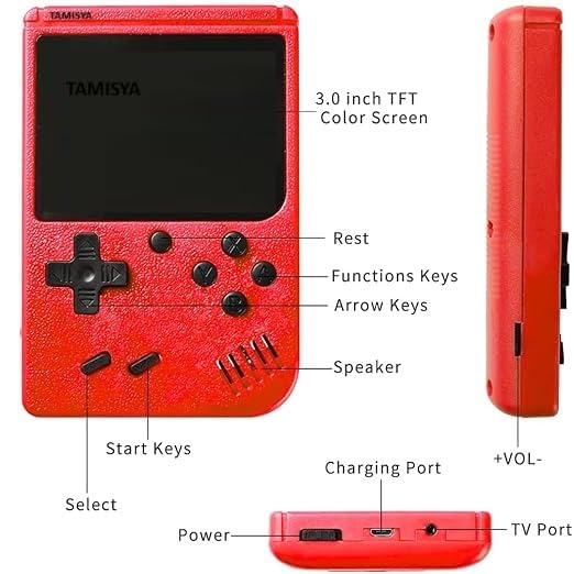Image of 2 Player Sup 500 in 1 Games , Plastic Retro Game Box, 1 Retro Fc Console, Real1050mAh Battery , 2.8 inch Screen Size or Mini USB Jack (1)