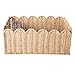 Scalloped Basket, Wicker Storage Baskets, Hand Woven Baskets for Shelves,Natural Baskets for Organizing (M-14